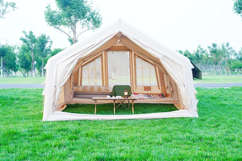 Open front view of the LT-09-Z modular inflatable camping tent